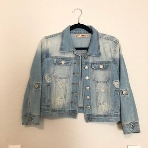 FRENZY crop denim jacket